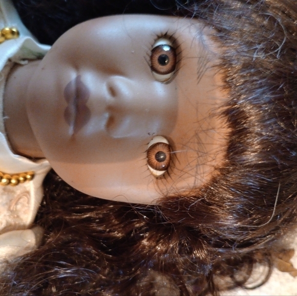 SET of 3 Porcelain Dolls Mann Doll Collection Guild Curly Hair - Picture 2 of 10